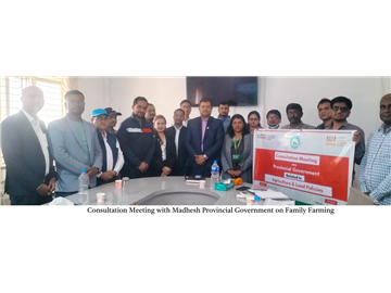 Consultation Meeting with Madhesh Provincial Government on Family Farming